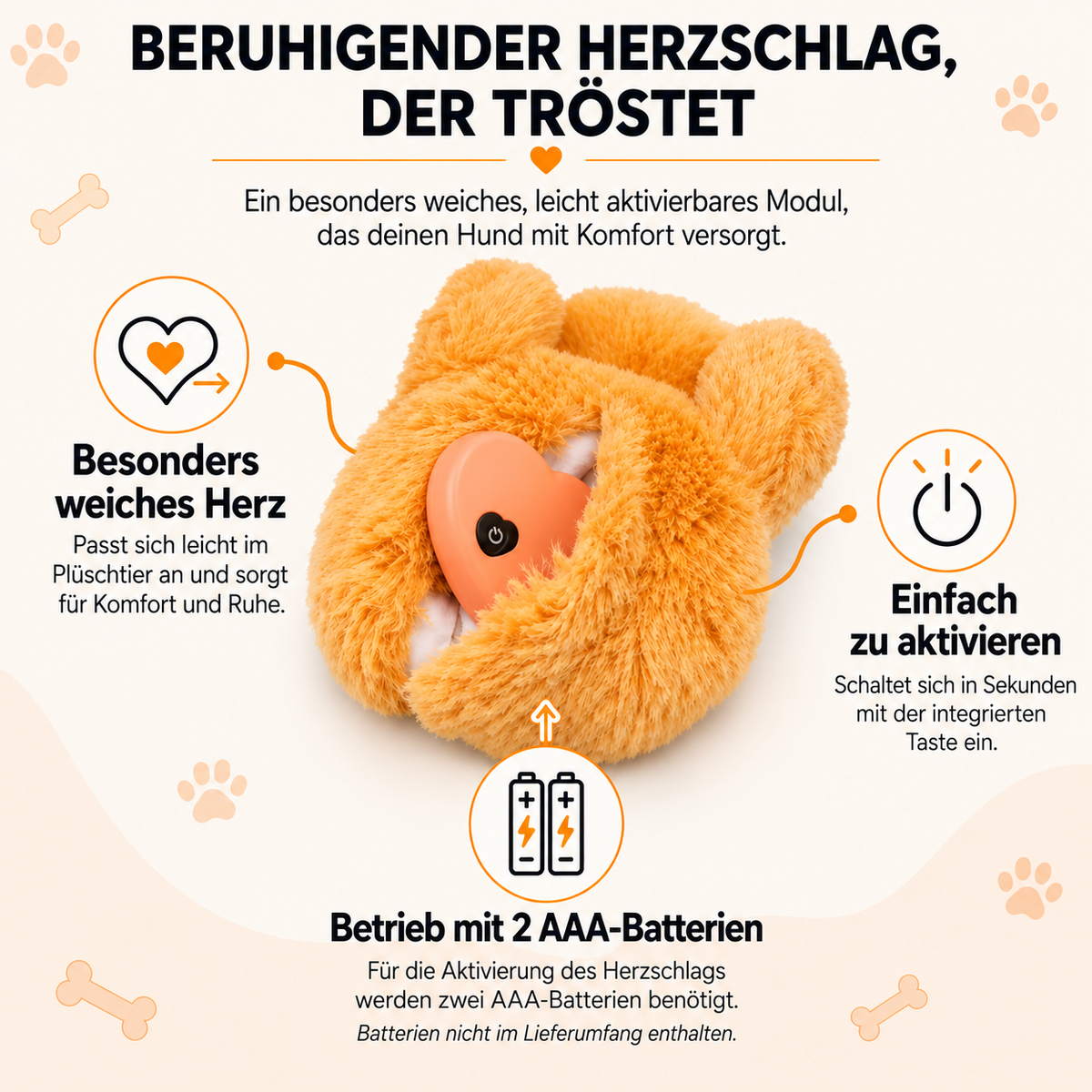 Herzschlag-Kuscheltier